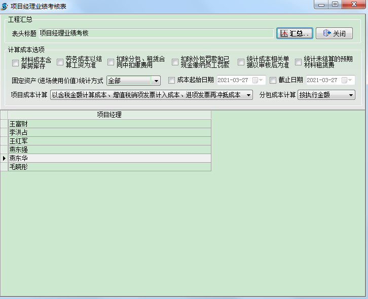 項(xiàng)目經(jīng)理業(yè)績考核表