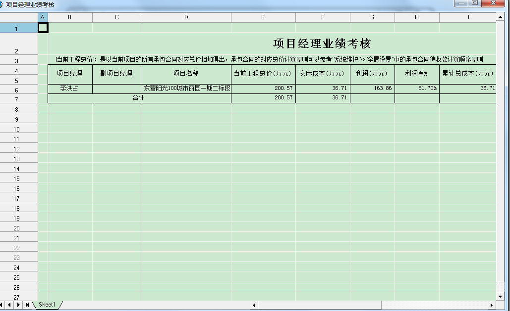 項(xiàng)目經(jīng)理業(yè)績考核